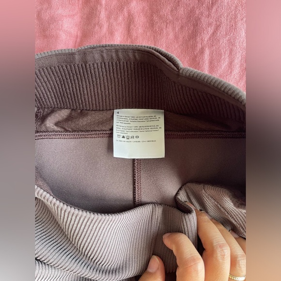 Lululemon Brushed Softstream Ribbed Zip Flared Pants Size 4 - Picture 4 of 5